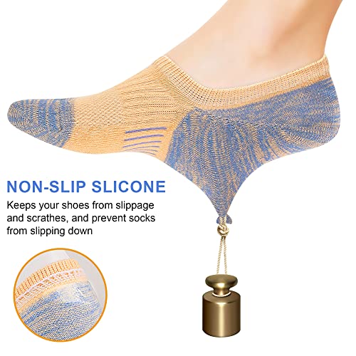 Amutost Womens No Show Socks Running cushion Ankle Footies Low Cut 5 Pairs — view 4