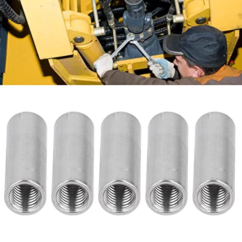 Ouitble Runde Kupplungsmutter, 5 Stück M12 Zylindrische Kupplungsmuttern 304 Edelstahl Innengewinde Runde Verbindungsmutter Für Gewindestangen, Bolzen, Maschinenschrauben