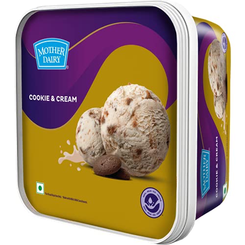 Mother Dairy Cookie and Cream Ice Cream, 750 ml Amazon.in Grocery
