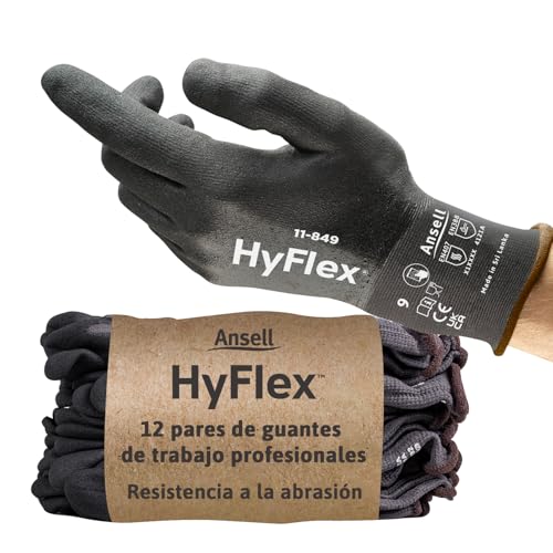 Guantes Ansell HyFlex 11-571 de trabajo: evita cortes y mejora tu agarre