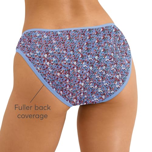 Image of Pact Women's Organic Cotton Bikini Underwear, Classic Fit Panties with High Cut Leg