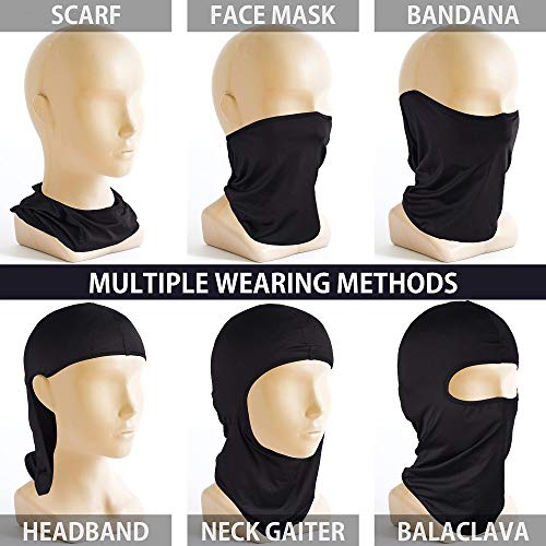 fuinloth Balaclava Ski Face Mask, Motorcycle Cycling Neck Warmer for Helmet, UV Protector Scarf for Men/Women Black steampunk buy now online