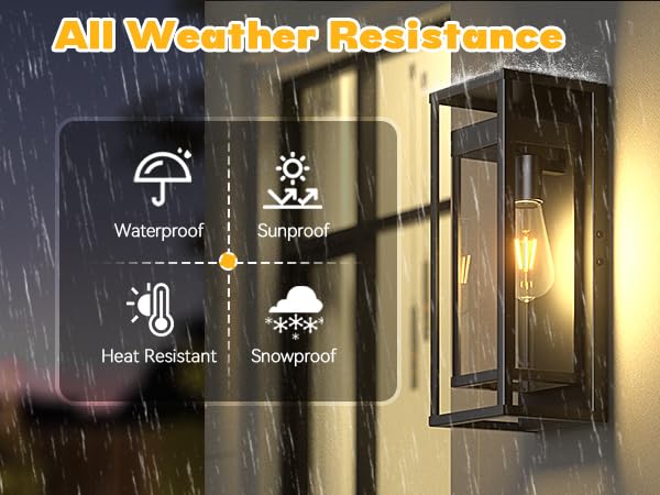 Image of 15in Outdoor Wall Light Fixture Exterior Porch Lights for House