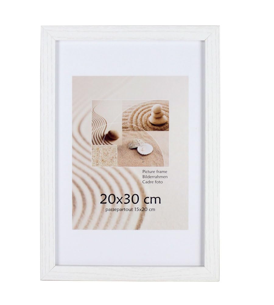 Holz Bilderrahmen Plexi Lifestyle Foto Rahmen Collage Wanddeko Poster HR25: Farbe: Weiß | Format: 40x40