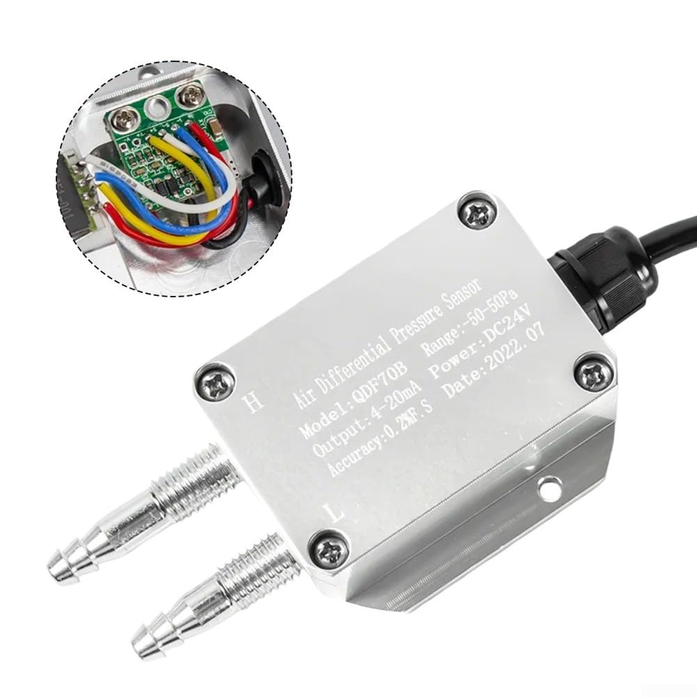 Winddruckmessgerät, Differenzdrucksensor für HVAC-Systeme, Luftstromüberwachung, industrielles Messgerät (0–1 kPa)