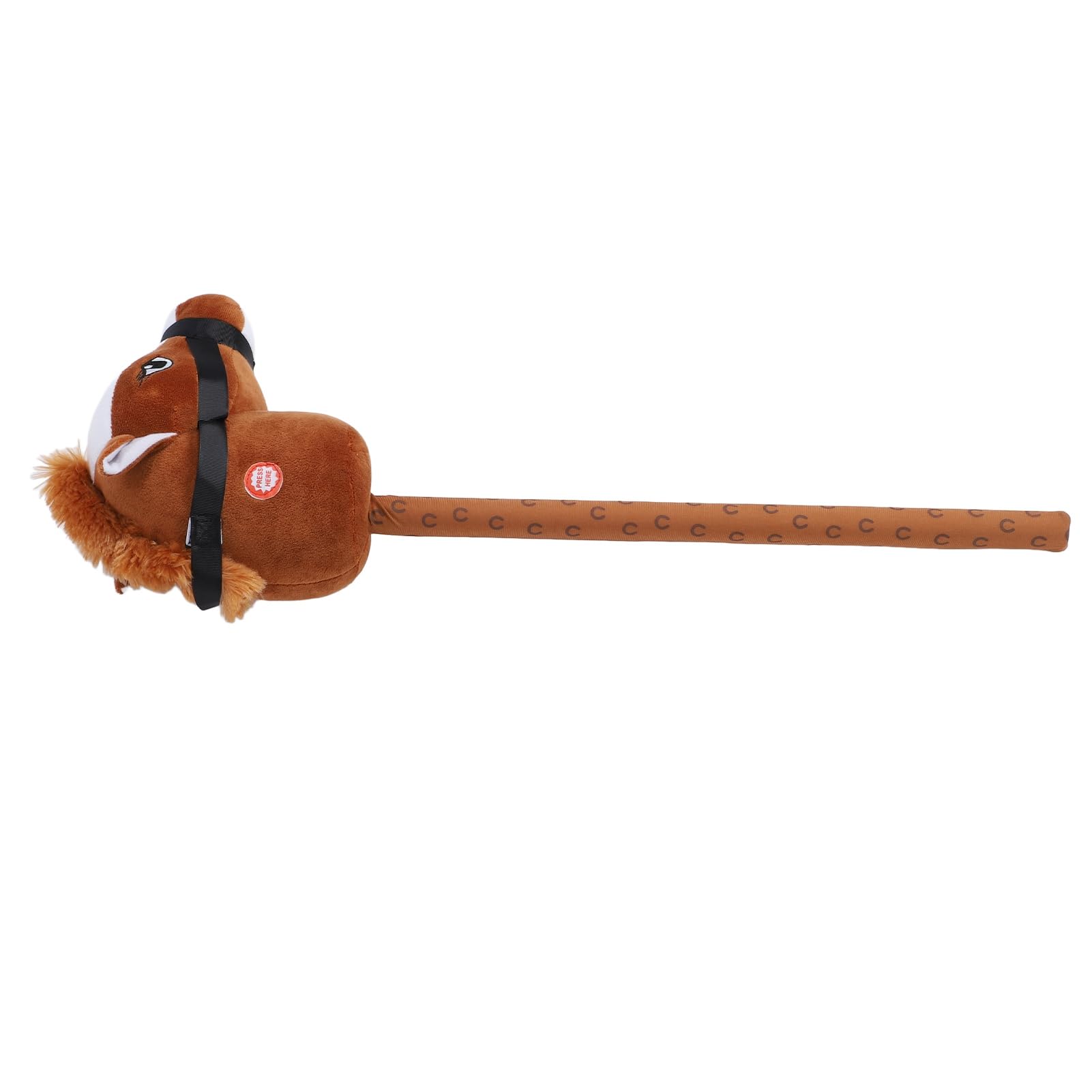 EMUKOEP Peluche de Juguete de Palo de Caballo Suave con Sonidos Realistas para Niños, Regalo para Niños Pequeños, Cómodo Juguete de Cabeza de Caballo para Abrazos Interminables, 27,56 X 4,72 X 9,84
