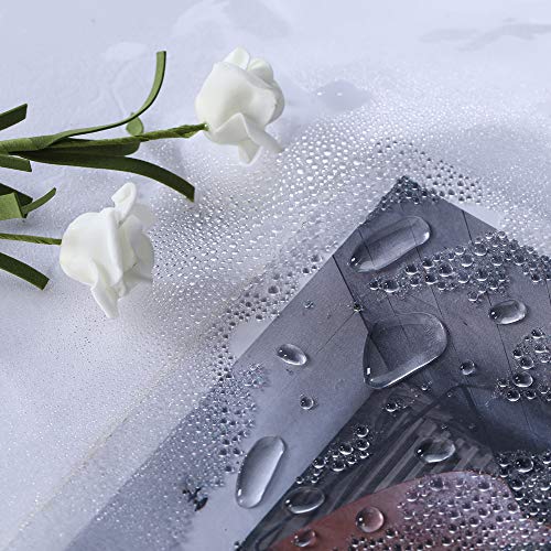 Image of 54x74 Inch Stall Shower Curtain Liner, Heavy Duty Clear PEVA Plastic Bath Shower Curtain Liner with 3 Bottom Magnets and 9 Metal Grommets