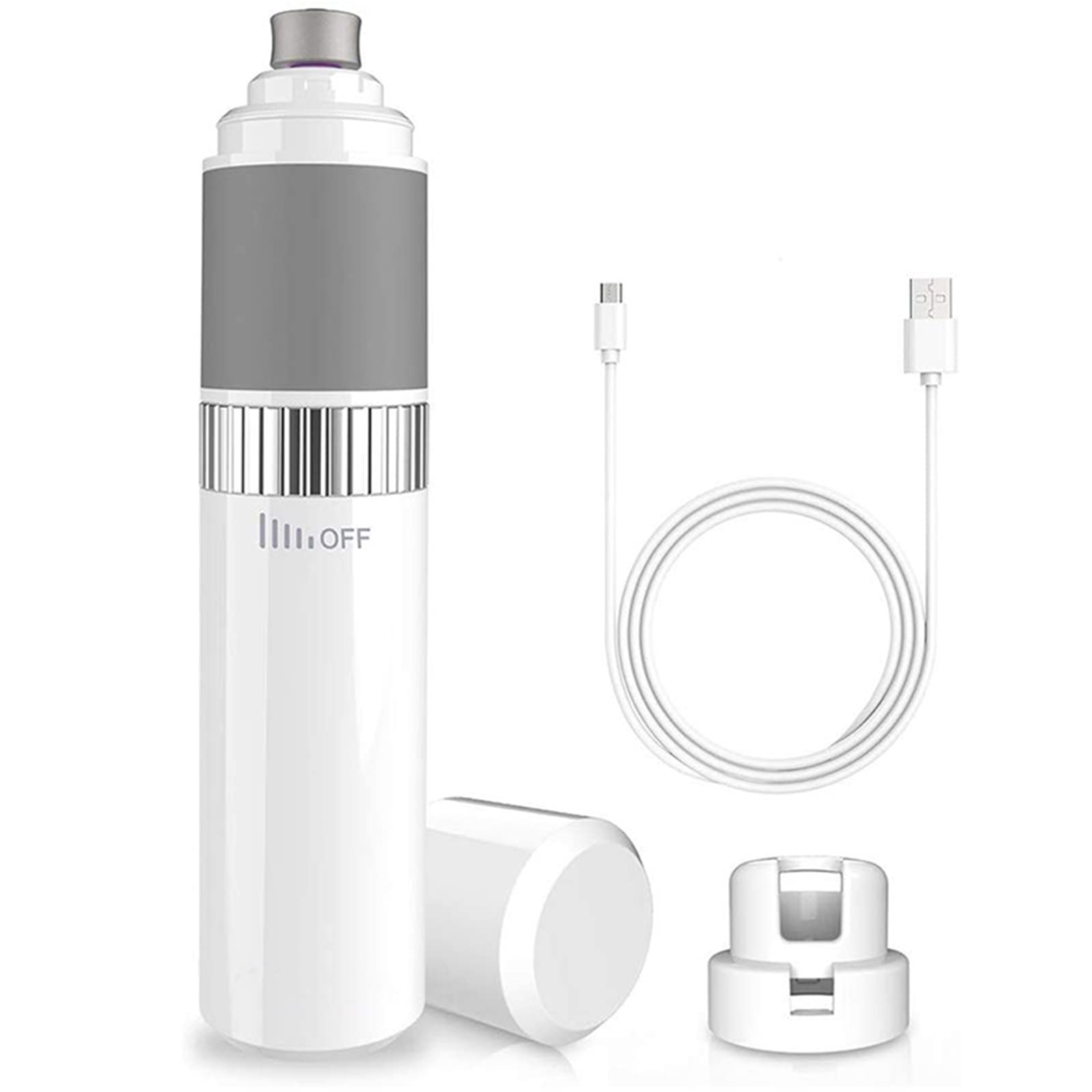 Cortauñas para Perros Y Gatos con Luces LED,Lima De Uñas Eléctrica para Perro, Silenciosa Cortauñas Perro,Profesional USB Recargable,Tijeras De Uñas para Perros para Recortar Y Alisar