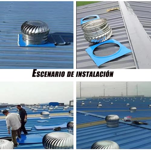 Turbine de ventilation de toit en acier durable avec écran de protection - 4