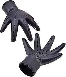 Difusor de Cabelo em Forma de Mão Profissional | Acessório Universal para Secador, Reduz Frizz e Define Cachos | Ideal para Cabelos Encaracolados ou Ondulados (Preto)