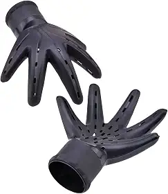Difusor de Cabelo em Forma de Mão Profissional | Acessório Universal para Secador, Reduz Frizz e Define Cachos | Ideal para Cabelos Encaracolados ou Ondulados (Preto)