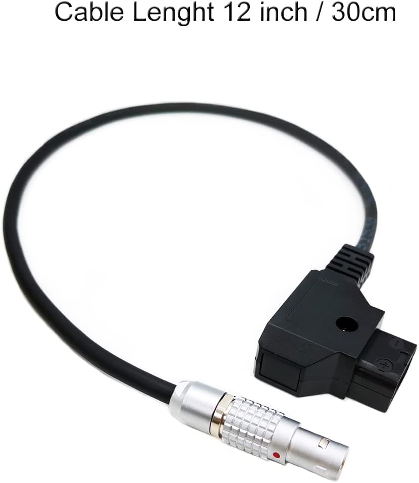 Teradek SmallHD ARRI RED Flexible Power Cable, D-tap to 0B 2-Pin Male Plug Form Gold Mount V-Mount Dtap to Transvideo Monitor