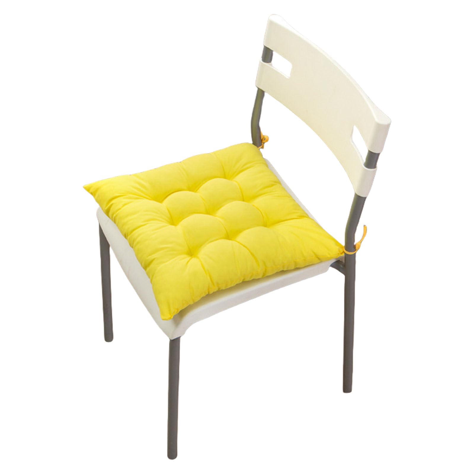 Tsophreniq Yellow Plushes Desk Chair Pad High Densitys Foam Filling Antislip Chair Cushions Long Color Home Use Ergonomic Seat Pad For Desk Chairs