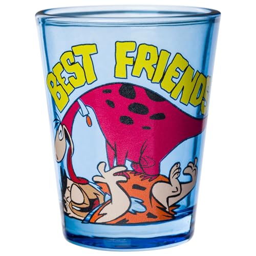 Image of Silver Buffalo The Flintstones 4 Pack Mini Glass Set, 1.5 Ounces