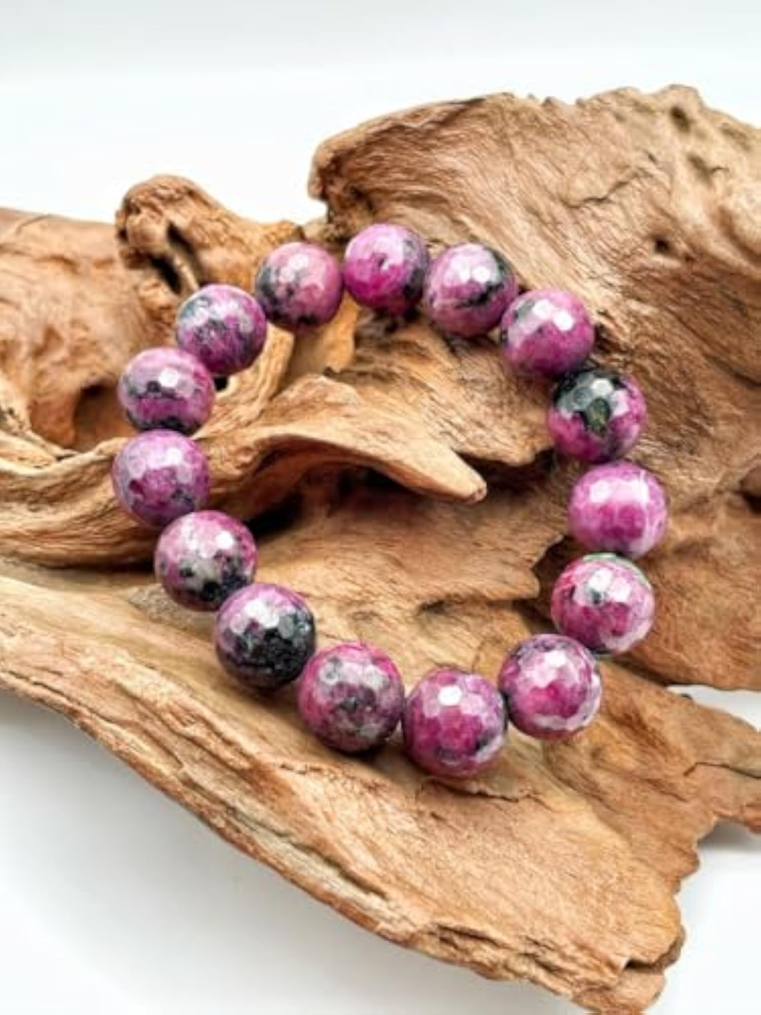 Unisex Natural Ruby Stretchable Bracelet