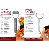 WSM Multi-peeler set made of stainless steel serrated blade vegetable and julienne peeler potato spiral cutter vegetables and fruit vegetable strips right and left-handed