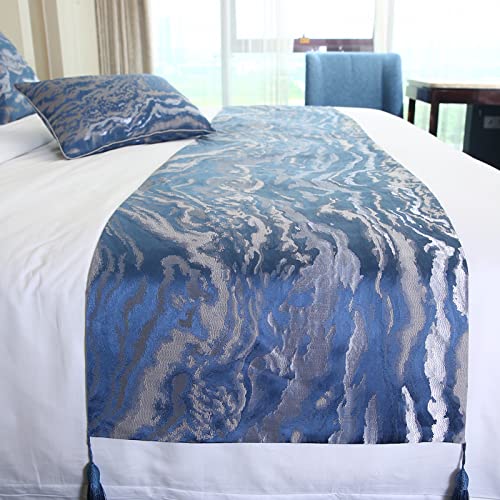 Stangk High End Bed Tail Towel Hotel Bed Flag Bed Tail Pad Decoration Stripes Bed Flag Hotel Bed End Decorative Scarf For King Beds Scarves For Hotel Homes And Guest Rooms #TOP1
