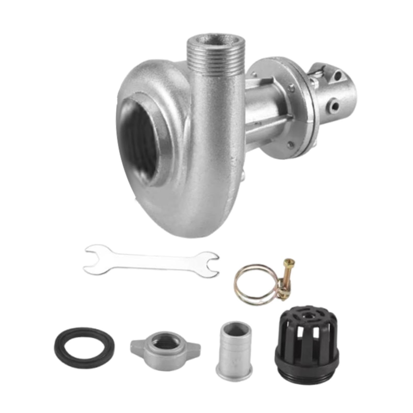 Generic Cabezal de Bomba para Cortacésped, Piezas de Aluminio para Desbrozadora, Cabezal de Bomba de Elevación de Agua para Cortacésped, 28mm 1 Inch