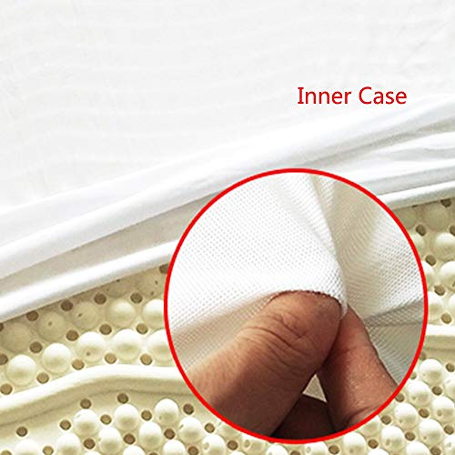Qqcc Mattress Topper Latex Mattress Breathable Comfortable 7 Zone Massage Sleeping Mattress Single Double Twin Size Bed Mattress (Color Classification : White Color, Size : 120Cmx200Cmx5Cm) #TOP5