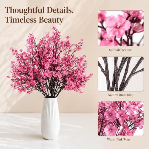 Image of Mandy's 6 Bundles Artificial Light Brown Baby's Breath Flowers