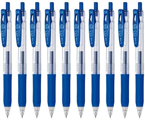 Bolígrafo Gel Retráctil Zebra Sarasa Clip 0.4mm Azul x10 miniatura 1
