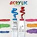 MozArt Supplies Acrylic Paint Set - 24 Paint Colors 12ml Tubes - Artist Grade Kit for Professionals, Beginners, and Kids - Ideal for Canvas, Ceramics, Crafts & Acrylic Pouring