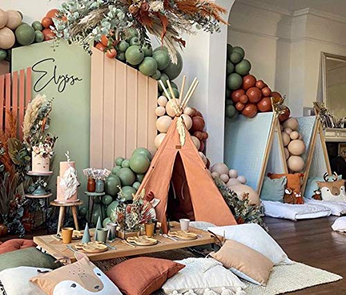 Light Brown Coffee With Sage Green Balloon Arch Kit For Party Birthday Wedding Engagement Anniversary Christmas Festival Picnic Or Any Friends & Family Party Decorations #TOP3
