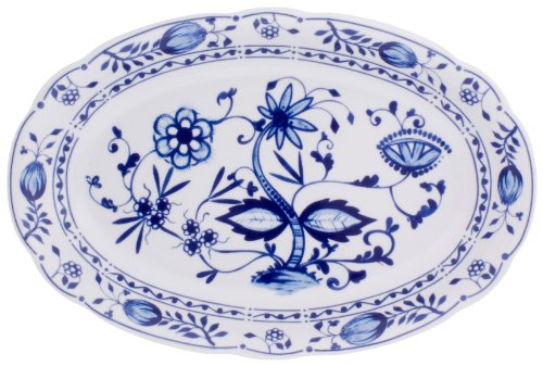 KAHLA Rossella Zwiebelmuster Platte oval 32 cm| Servierplatte mit...