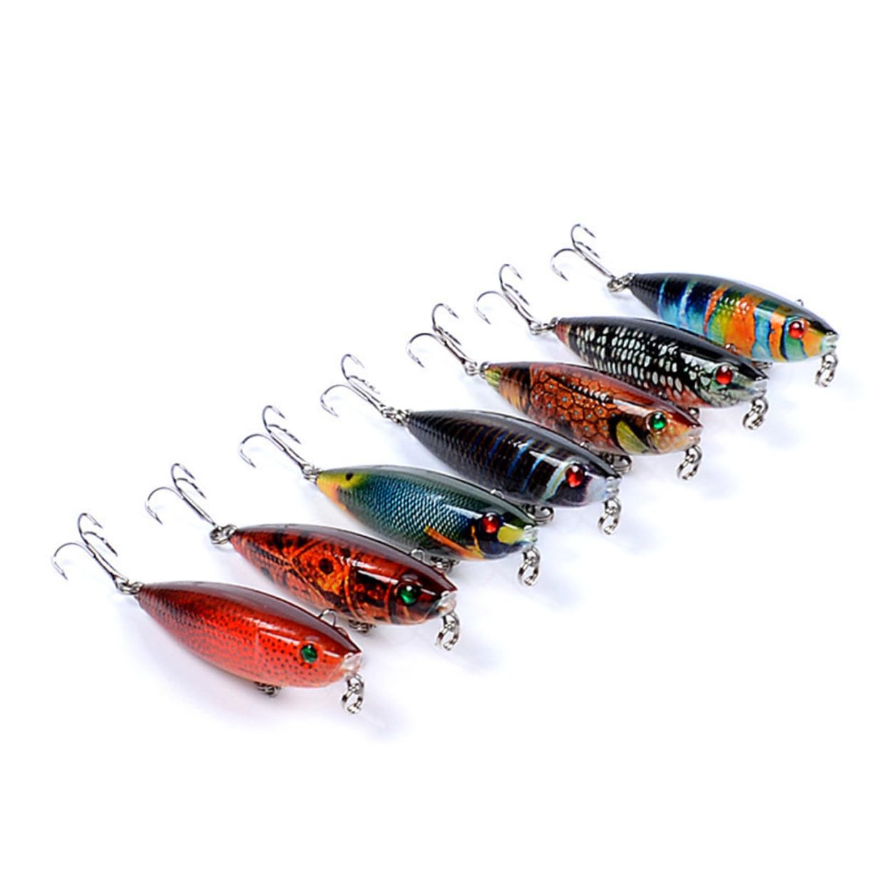Kisangel Kit De Leurres Swimbaits Réalistes Leurre De Pêche Leurre pour Bar Leurres Matériel De Pêche Crayon Dur Appâts Flottants Appâts De Pêche