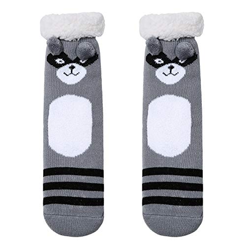 Image of Chassic Sherpa Lined Slipper Socks for Women, Non-Slip Cozy Winter House Socks, Soft Fuzzy Socks, Gifts for Women & Ladies Stocking Stuffers