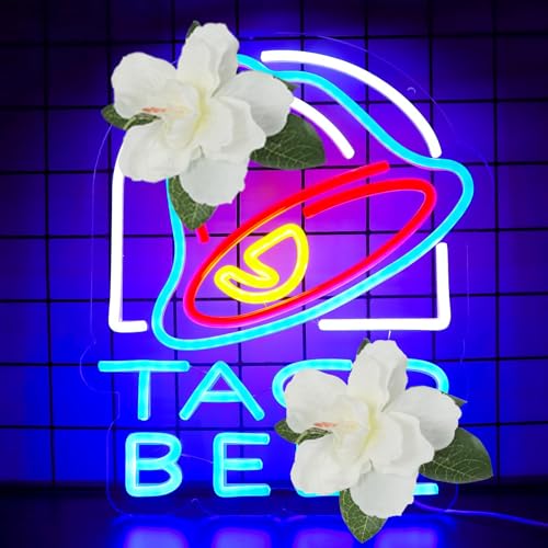 Pugna Tacos Neon Signs for Wall Decor, Led Tacos Neon Lights,Suitable for Tacos Lover, Shop,Home,Kitchen, Gift Ideas,USB Powered-Acrylic Pugna-Taco Bell-002