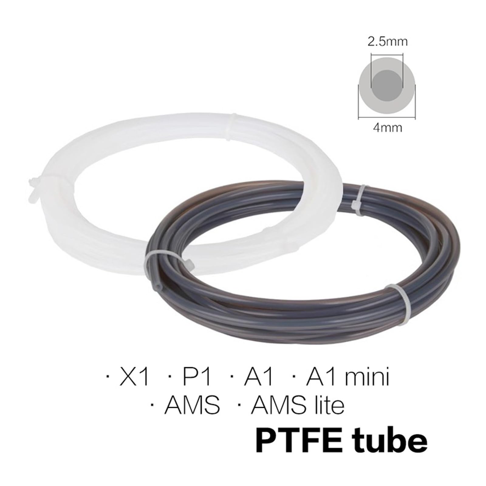 Kompatibel for Bambu Lab, PTFE-Schlauch 2–8 m for P1P/A1 Mini/AMS