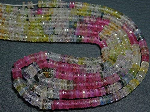 Saphir multi couleur AAA en rondelles facettées de 4-5mm pour bijoux fins