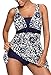 MiYang Women's Bowknot Printing Skirt Spa Swimsuit Padded Bathing Swimwear, Navy(one piece), X-Small(US Size 0-2)