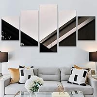 SIGNWIN 5 Panel Canvas Wall Art Abstract Colorful Hallway Industrial Lights Modern Artwork for Home Decorations Ready to Hang - 60