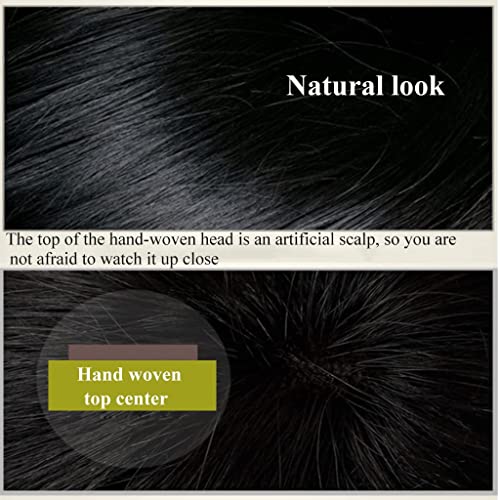 Lioons Handsome Men Fluffy Wigs Human Hair Men Short Wigs Natural Look Adult Replacement Full Wig Realistic Black For Everyday Wear #TOP5