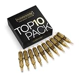 Kwadron TOP10 PACK - Premium Tattoo Nadeln Set Cartridges 10 Stück Mix Selection - Tattoo Zubehör, Supplies Cartridge Machine Pens - spezielles Kunststoffgehäuse - viele Größen