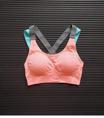 ZD-DZ Mermaid Curve Woman's pro padded compression sports bra Sportswear Spaghetti Strap Fast dry elastic running sport bra top (Color : Pink, Size : M)
