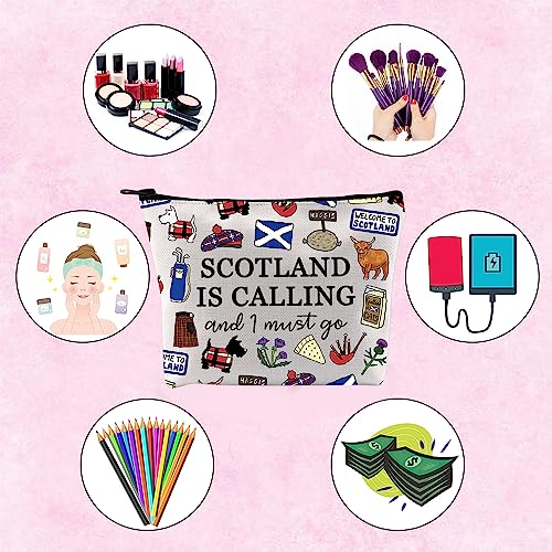 TSOTMO Scotland Makeup Bag Gift Edinburgh Gift Scotland Is Calling And I Must Go Zipper Bag Gift For Scottish (SCOTLAND)4