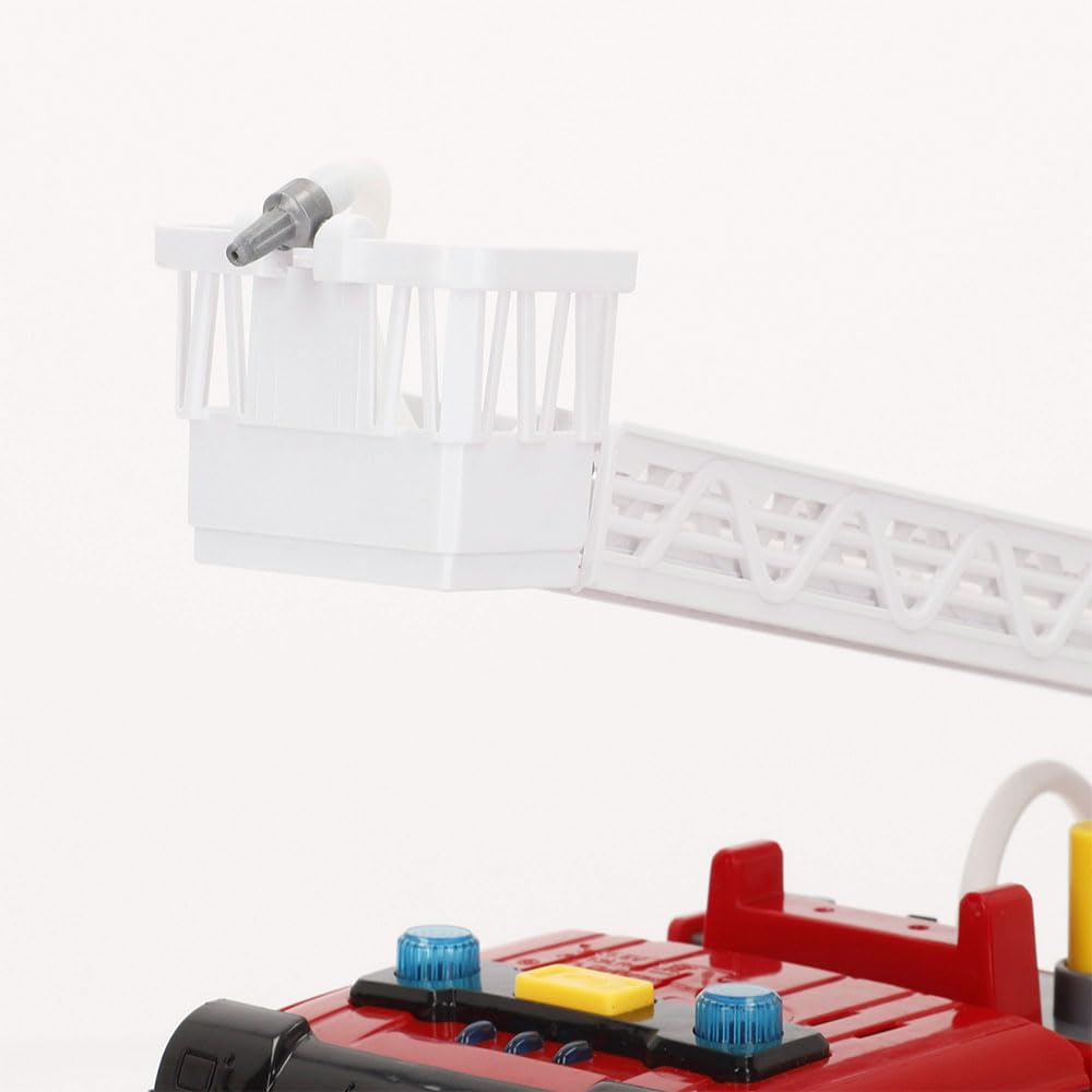 ColorBaby Speed & Go Camión Bomberos Juguete, con Luces y Sonidos, Grúa y Manguera interactivas, Agua de Verdad, Sistema de fricción, Escala 1:14, Rescate, para niños a Partir de 3 años (39063)