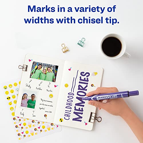 Marks-A-Lot Avery 08884 Large Chisel Tip Permanent Marker, Purple, 12 Each/Dz #TOP2