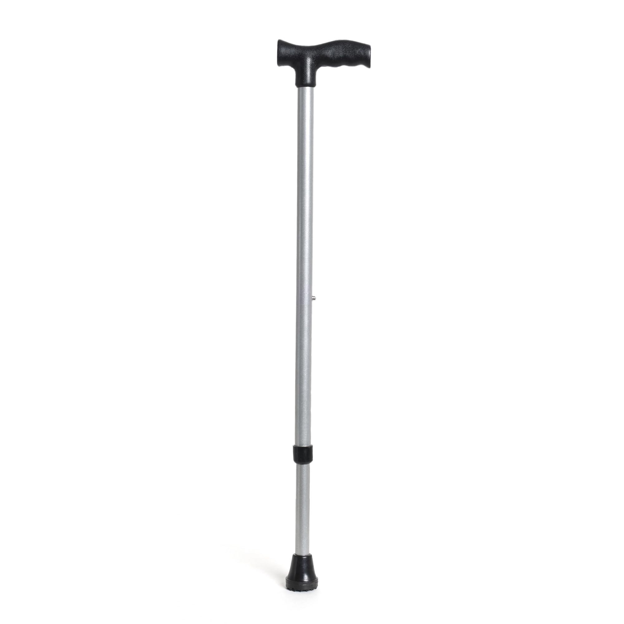 Walking Stick with Adjustable Hight Level for Old People, Strong Heavyduty Walking Cane with Non Slip Rubber Tip Base Comfortable Hand Grip Portable Balancing Cane for Men Women Stylish Silver-image-17