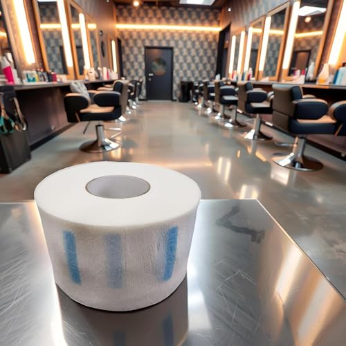 1 Rolle weiße Haarschneidestreifen, dehnbares Nackenband, Nackenband, Papiertücher, Haarentfernung, Wachsstreifen für Friseurladen, Haarschneiden, Styling-Salon-Zubehör