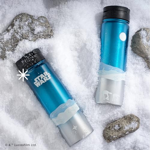 JoyJolt Stainless Steel Star Wars Water Bottle 22 oz with Straw Lid, BPA-Free Sports and Travel Vacuum Insulated Water Bottle, Destination Collection Hoth Bottle, Star Wars Gifts JoyJolt Stainless Steel Star Wars Water Bottle 22 oz with Straw Lid, BPA-Free Sports and Travel Vacuum Insulated Water Bottle, Destination Collection Hoth Bottle, Star Wars Gifts