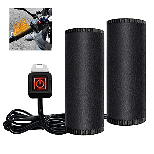 OXWIND Heated Motorcycle Grips Covers, IP67 Waterproof Winter Motorcycle Gear, Heated Grips for 12V ATV Motorcycle Hand Grip with Temperature Adjustable & Fast Heating