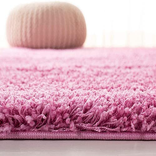 Image of CD Carpet Anti Slip Shaggy Fluffy Fur Rugs and Carpet for Living Room Bedroom Kids Room Plain Circle Carpets for Home with 2 Inch Thickness (Color Pink /Plain Size 3x3 Feet Round)