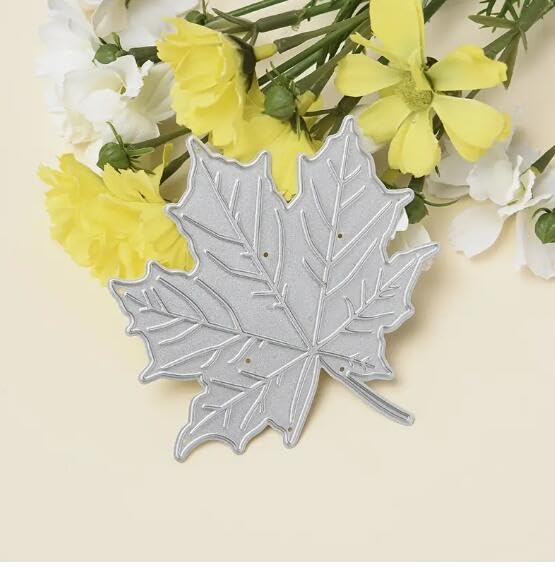 Lot de 3 matrices de découpe en métal en forme de feuille d'érable, pochoirs de découpe pour bricolage, scrapbooking, album, gaufrage décoratif, stylo, papier pour la fabrication de cartes