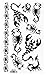 Black Bracelets Scorpion Totem Tattoo Stickers Temporary Tattoos Fake Tattoos 3pcs/lot 17.8cm X 10cm