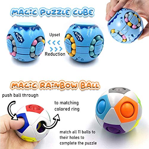 Exun Sensory Fidget Toys Set, 25 Pcs Stress Relief And Anti-Anxiety Toy For Adults Kids Adhd/Add Anxiety Autism With Stress Balls, Squishy Toys, Fidget Pad, Rubix Cube, Puzzle Ball & More For Children #TOP4