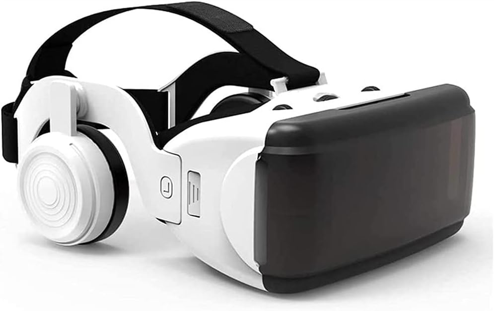 VR Headset, 3D Glasses Goggles Virtual Reality Headset Compatible with iOS & Android Phone, Eye Protected Soft & Comfortable VR Headsets for Phones 4.7-6.0 inch (White)